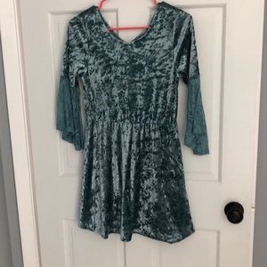 Girls teal colored dress